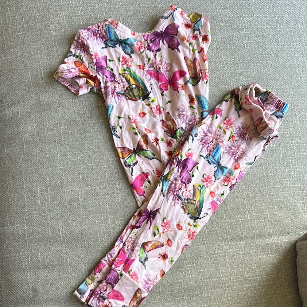 Colorful Butterfly Print Pajama Set - Posh Peanut